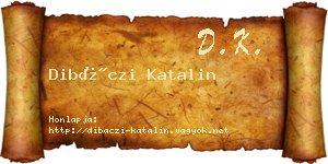 Dibáczi Katalin névjegykártya
